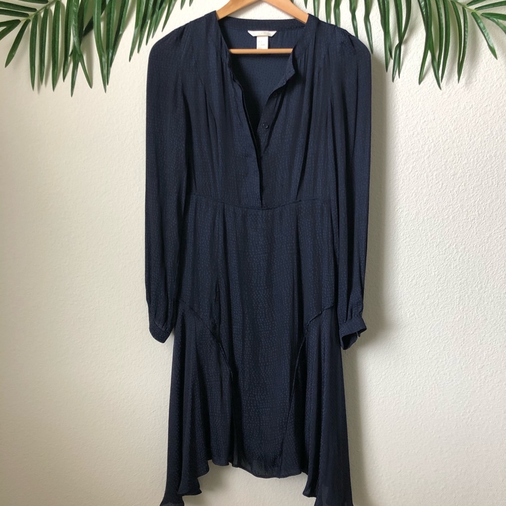 Navy silky dress